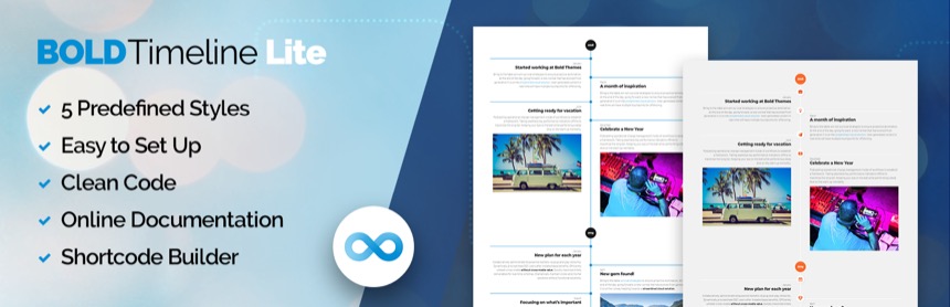 Bold Timeline WordPress Plugin - elegante Timelines mit Weißraum und Typografie