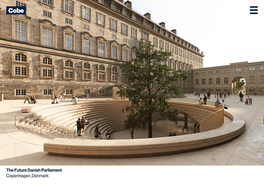 Architektur Website von Cobe - Modernes Webdesign