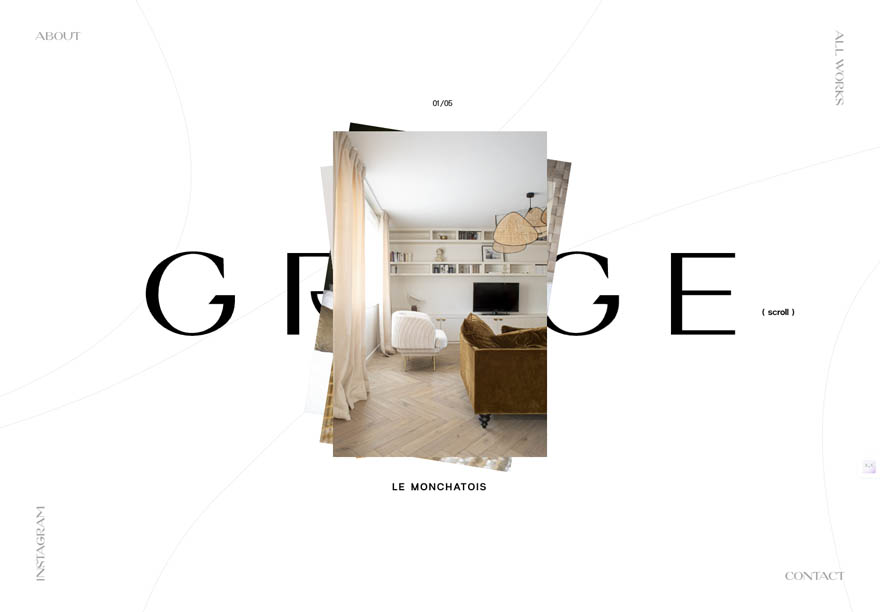 Minimalistische Architektur Website Grege Interieurs
