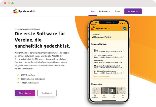 Beispiel für moderne Webgestaltung