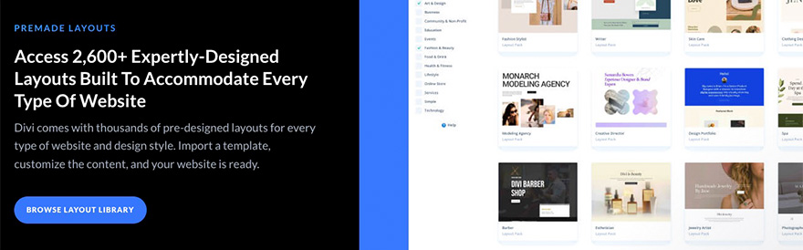 Divi Builder Module Übersicht im Visual Builder Interface