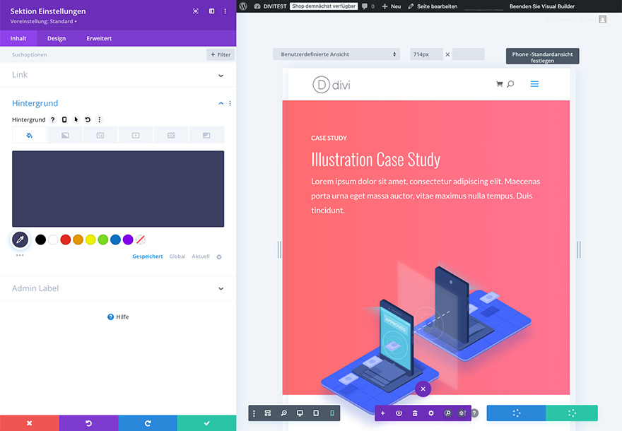 Divi Builder Theme Builder globale Templates für Header Footer und Posts