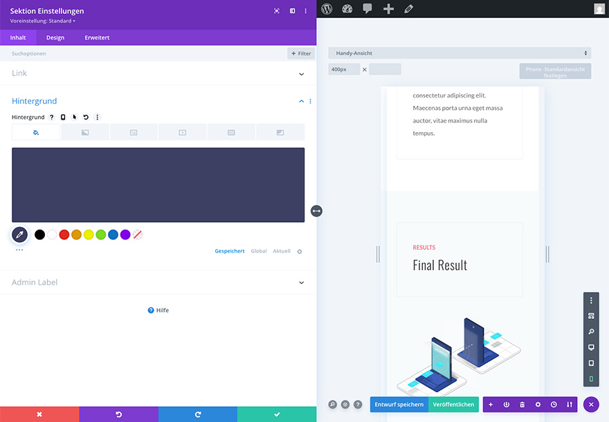 Divi Builder Frontend Performance und PageSpeed Optimierung Ergebnisse