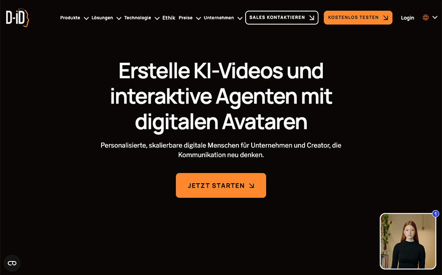 D-ID günstige sprechende KI-Avatare