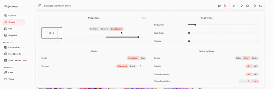 Midjourney Prompt-Eingabefeld - Hier gibst du deine Bildidee ein