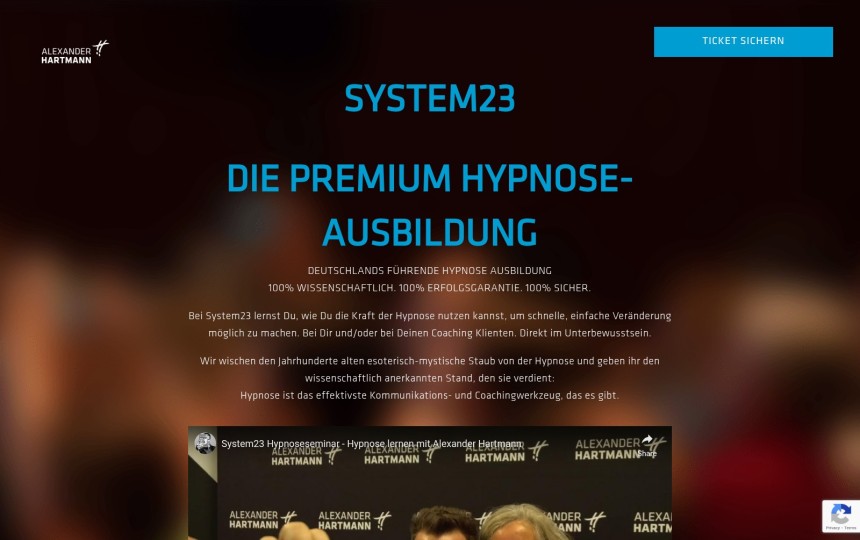 Landing Page Beispiele Alexander Hartmann