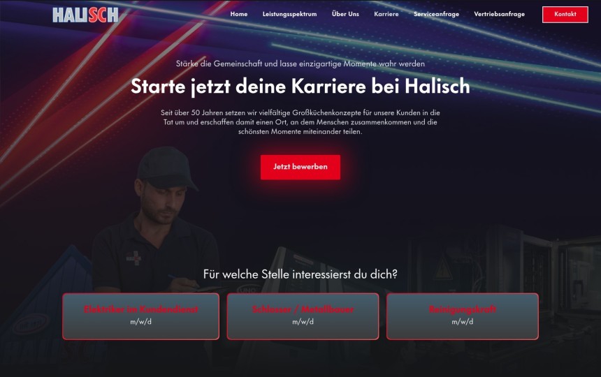 Landing Page Beispiele Halisch Borken