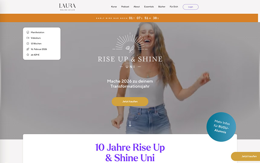 Landing Page Beispiele Laura Seiler