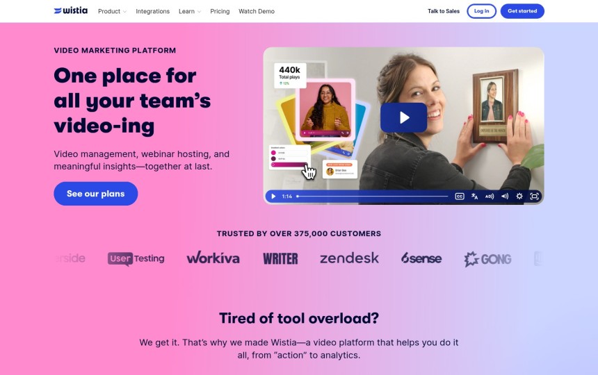Landing Page Beispiele Wistia