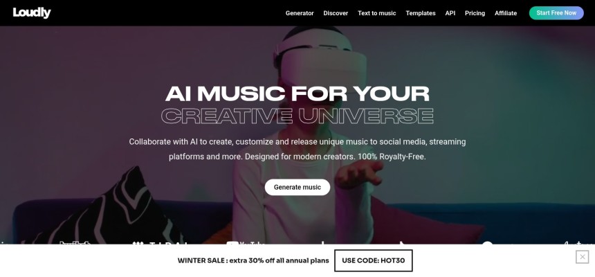 Loudly AI Musik Generator aus Deutschland