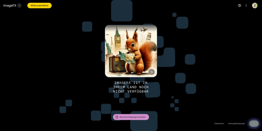 Screenshot der Google ImageFX KI-Bildgenerator Oberfläche
