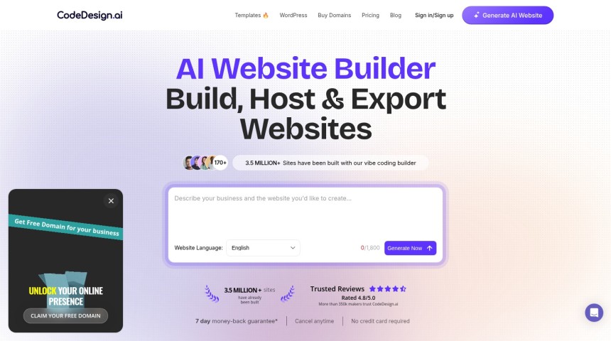 CodeDesign AI Website Builder - Figma zu Code mit KI