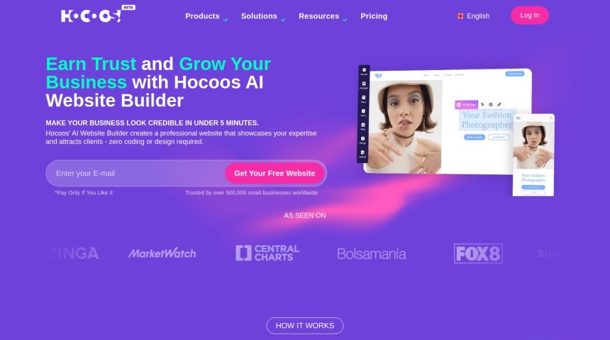 Hocoos KI Website Builder - Website erstellen mit Künstlicher Intelligenz