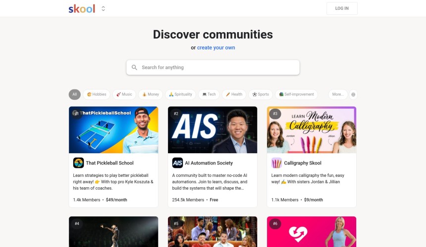 onlinekurs plattformen skool 06 Skool Community-Plattform Screenshot
