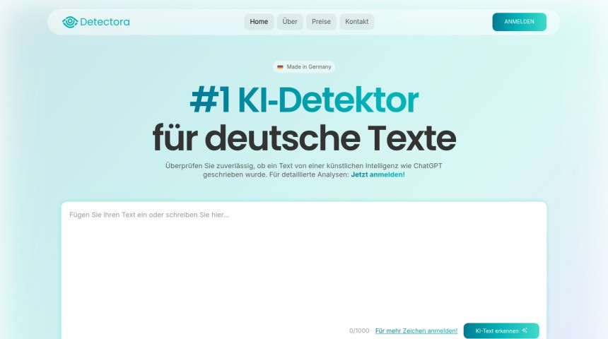 Detectora KI-Detektor für deutsche Texte