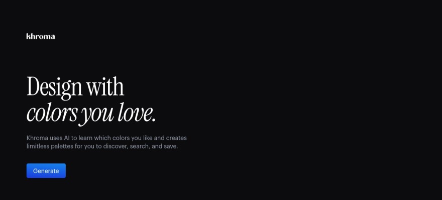 Khroma KI-Farbpaletten-Generator – personalisierte Farbpalette erstellen mit neuronalem Netz