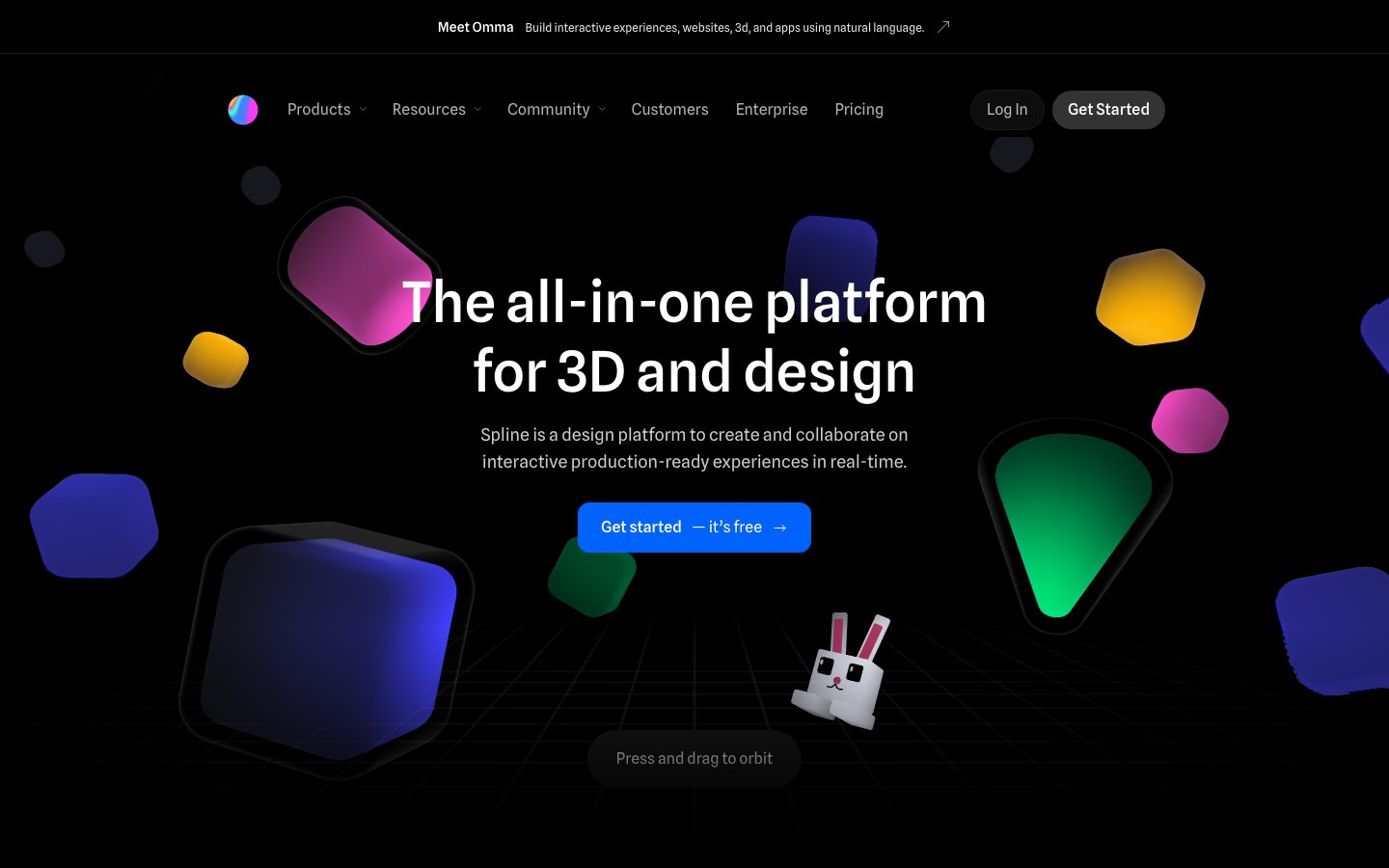 Spline - 3D Design Tool fürs Web 3D Elemente Webdesign 2026 - Spline Design mit interaktiven 3D-Objekten