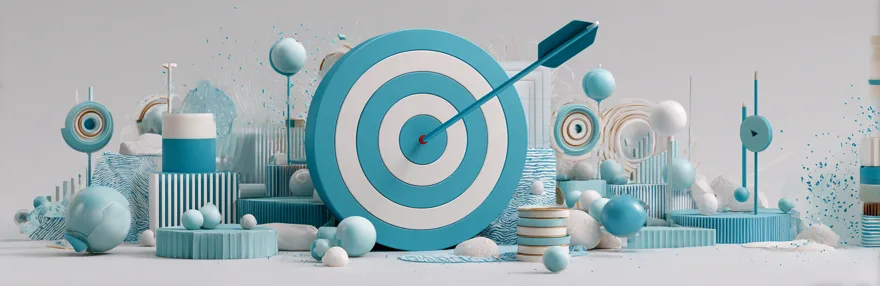 Zielscheibe mit Pfeil als Symbol fuer statistische Signifikanz beim A/B Testing