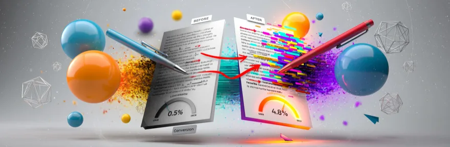 Copywriting Vorher-Nachher: Conversion von 0.5% auf 4.8% steigern