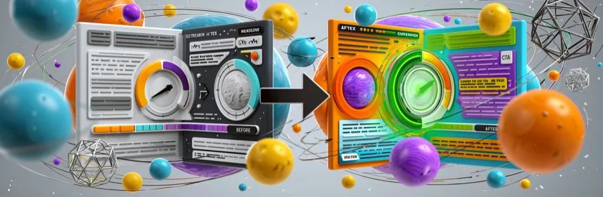 Vorher-Nachher Vergleich einer optimierten Webseite durch besseres Copywriting