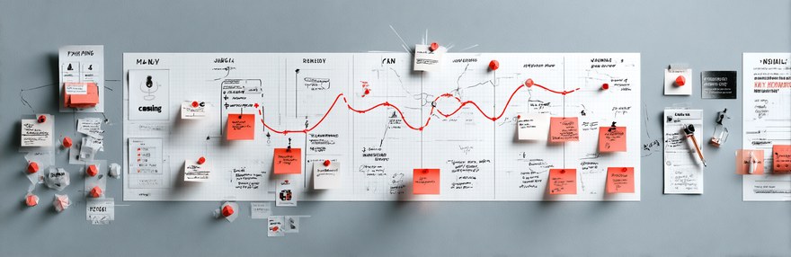 Customer Journey Map auf einem Whiteboard erstellen – Sticky Notes und Struktur