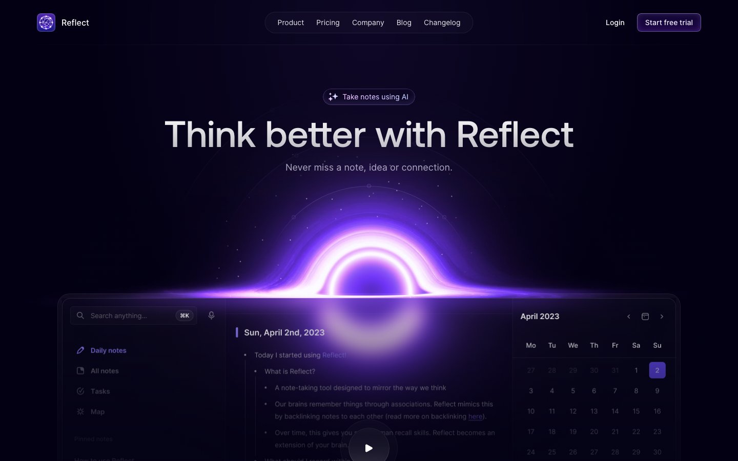Reflect App - Glassmorphism Effekt im Webdesign Glassmorphism Design 2026 - Reflect App mit Blur-Effekt und Glasflaechen