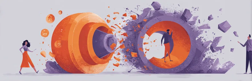 Altes Funnel-Modell zerfällt während ein modernes Flywheel entsteht – Inbound-Methodik im Wandel