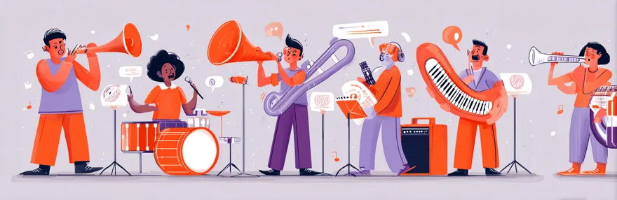 Orchester aus Marketing-Kanal-Instrumenten – Inbound-Marketing-Kanäle im Einklang