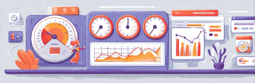 Kontrollpanel mit KPI-Messanzeigen – Inbound-Marketing-Erfolg messen