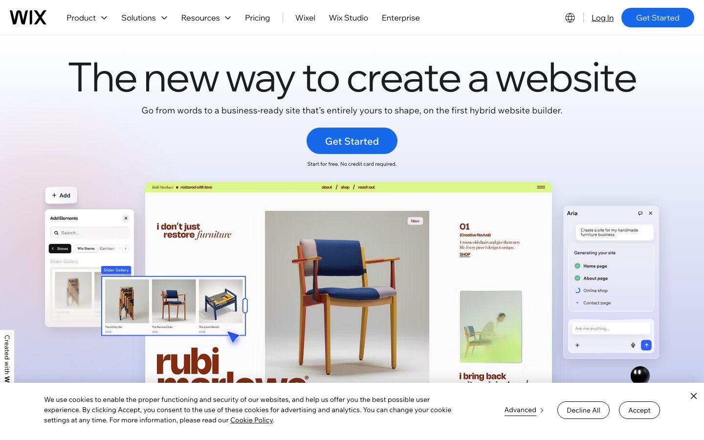Wix - KI-gestützter Website-Builder KI Webdesign Trend 2026 - Wix AI Website Builder