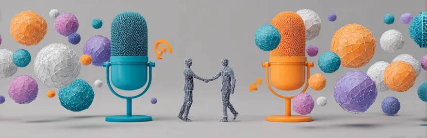 Handshake zwischen Visitenkarten Silhouetten