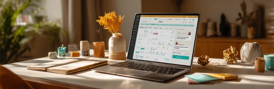 Laptop mit Google Unternehmensprofil Dashboard