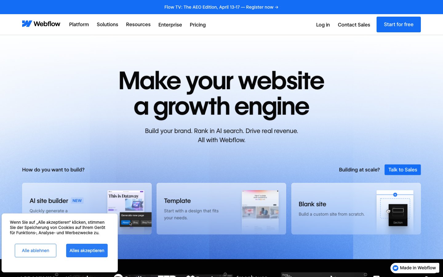 Webflow - Visueller Interaktions-Designer Mikrointeraktionen 2026 - Webflow Website-Builder mit Interaktions-Designer