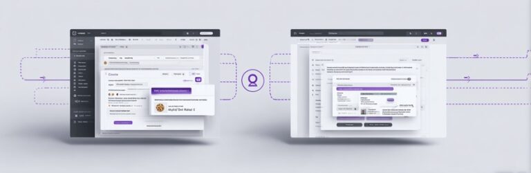 Remarketing vs Retargeting Unterschied erklärt – zwei Browser-Fenster im Vergleich
