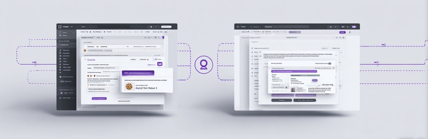 Remarketing vs Retargeting Unterschied erklärt – zwei Browser-Fenster im Vergleich