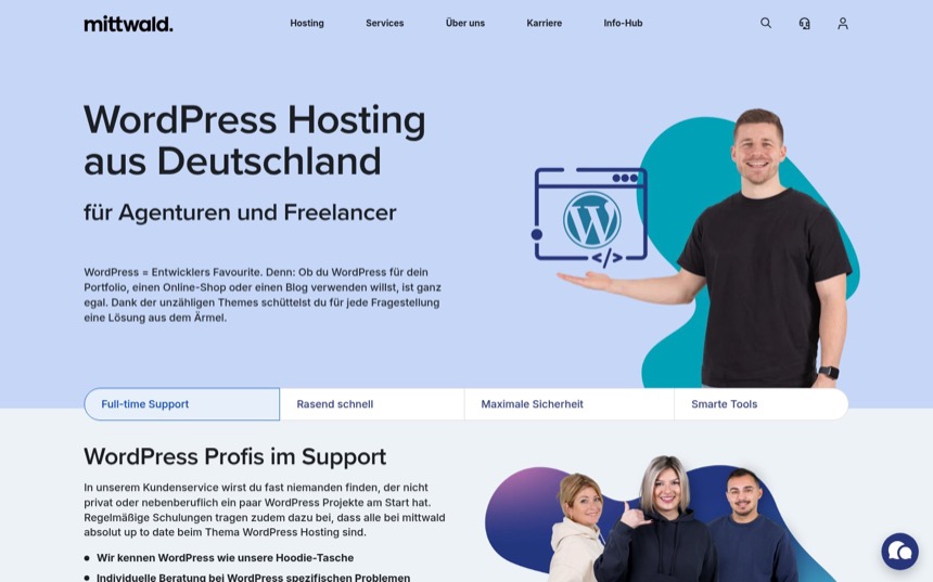 Mittwald Managed WordPress Hosting - deutscher Hoster für Agenturen