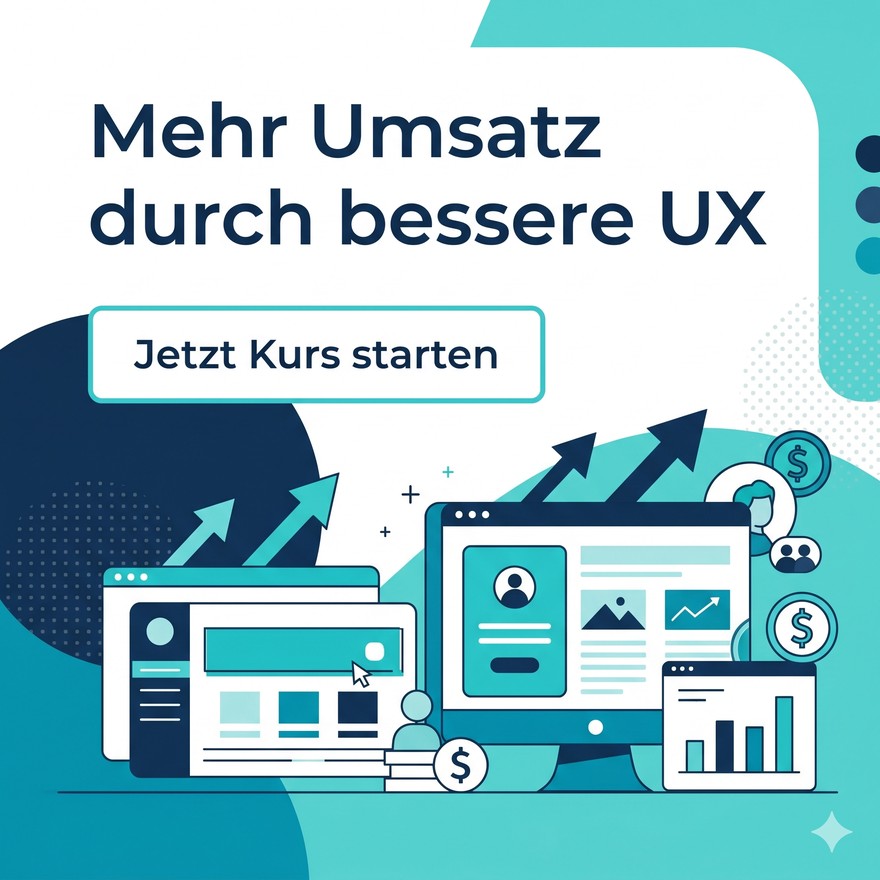 Quadratische Social-Media-Ad fuer einen Online-Kurs mit Button Jetzt Kurs starten - Nano Banana