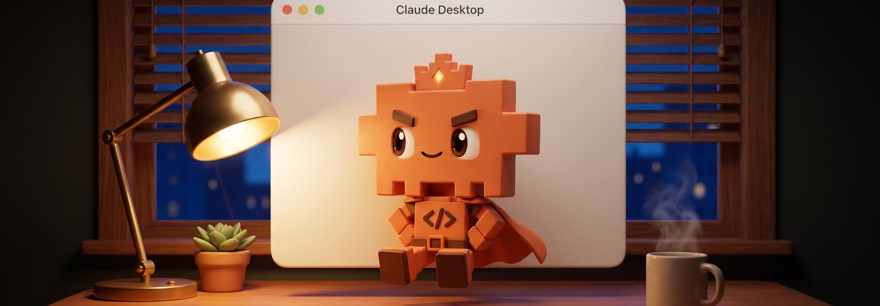 Claude Desktop: Maskottchen sitzt in einem eigenen App-Fenster auf Mac und Windows
