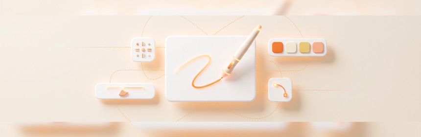Editor & Design-Freiheit Editor und Design-Freiheit: Zeichenstift und Raster formen frei gestaltbare Website-Elemente