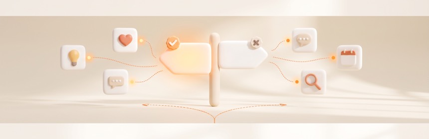 Für wen ist Lovable geeignet — und für wen nicht? Für wen sich Lovable eignet: Wegweiser mit zwei Richtungen zwischen passenden und unpassenden Anwendungsfällen