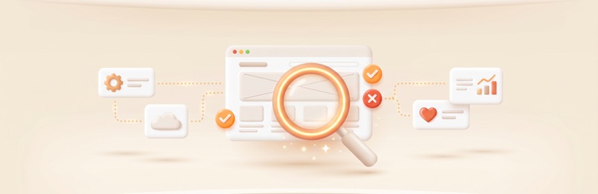 Meine Lovable Erfahrungen im Praxistest Lovable im Praxistest: genaue Prüfung des Ergebnisses mit der Lupe über dem Browserfenster