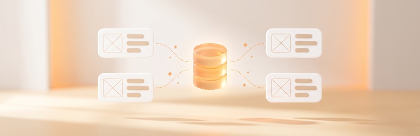 Das CMS: Webflows Superkraft Das CMS als Superkraft: Strukturierte Inhaltskarten speisen viele Seiten gleichzeitig