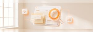 Webflow Erfahrungen im Praxistest: Lupe prüft eine professionell gestaltete Website im Design-Editor