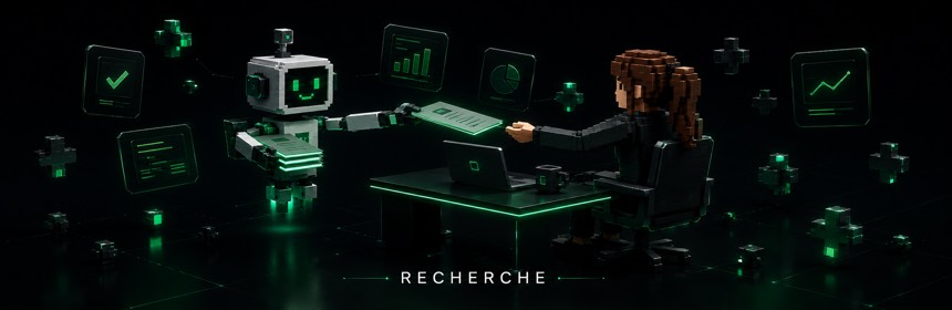 KI-Agent übergibt recherchierte Unterlagen an eine Mitarbeiterin