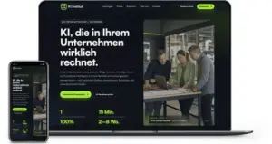Webdesign Referenz KI-Beratung – KI Institut Website auf Laptop und Smartphone