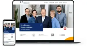 Webdesign Referenz Steuerberater – S+R Consilium Website auf Laptop und Smartphone