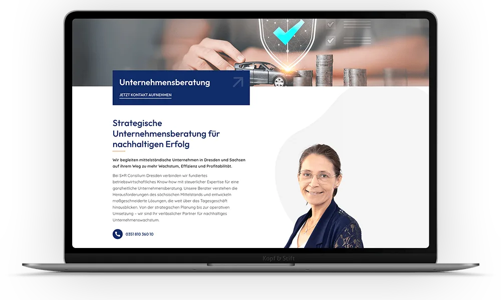 S+R Consilium Seite zur strategischen Unternehmensberatung