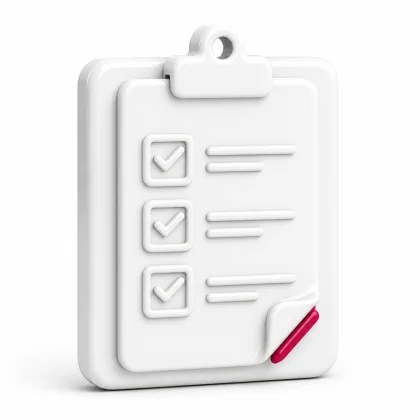 Checkliste als Symbol für das verständliche Protokoll der WordPress-Wartung