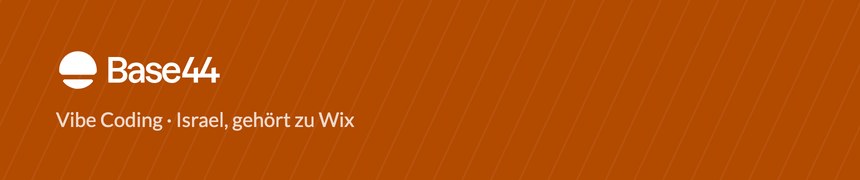 Base44 Logo – die All-in-one-Plattform unter Wix' Dach