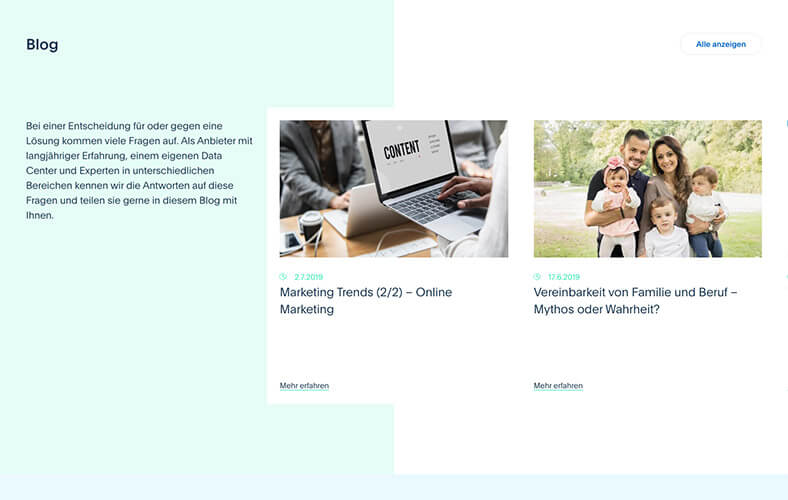 Screenshot von Minimalistisch mit tollen Hover Effekten - Netstream